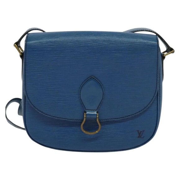 LOUIS VUITTON Epi Saint Cloud GM Shoulder Bag Toledo Blue M52195 LV Auth 117707